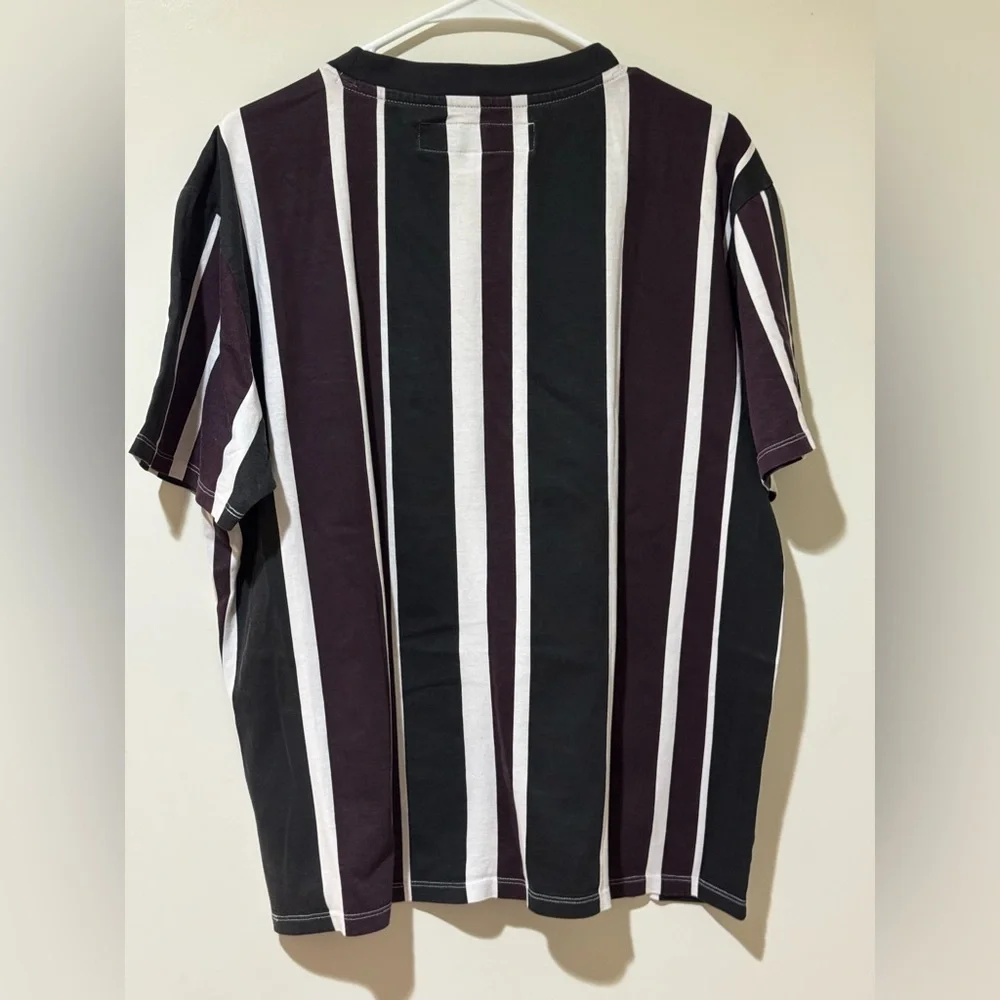 Guess Originals Men's Rexford Black Striped Short-Sleeve T-Shirt - Picture 7 of 7